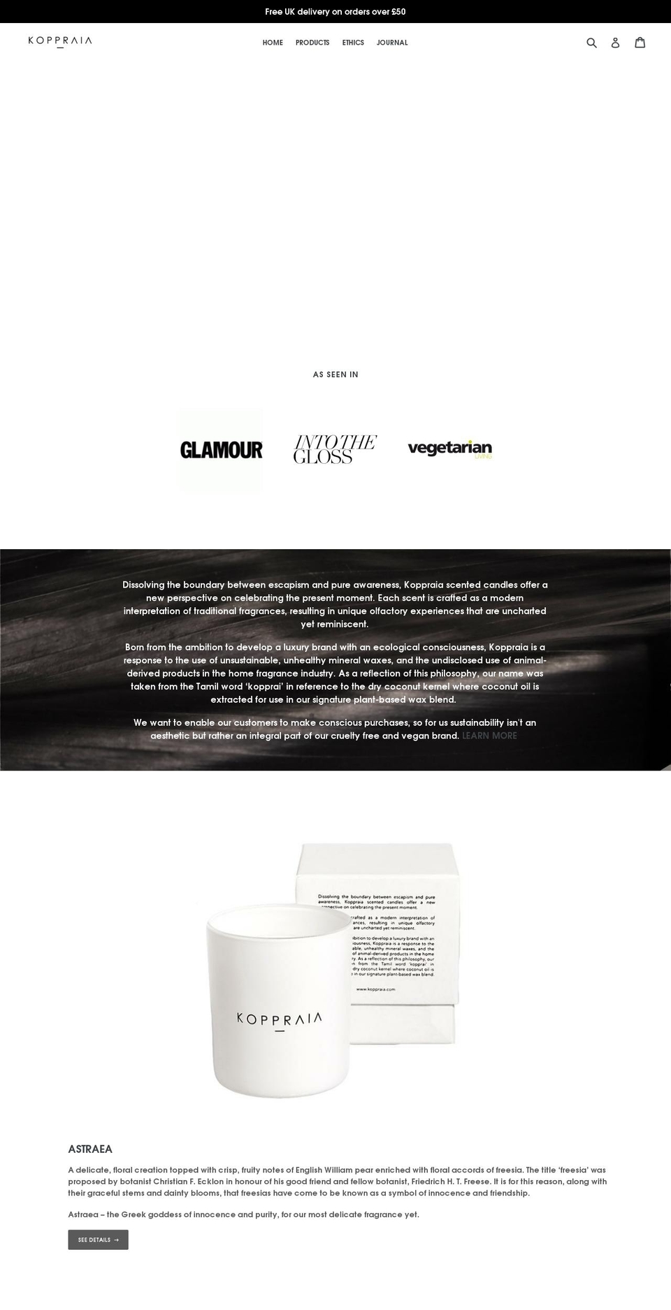 koppraia.com — Shopify storefront screenshot