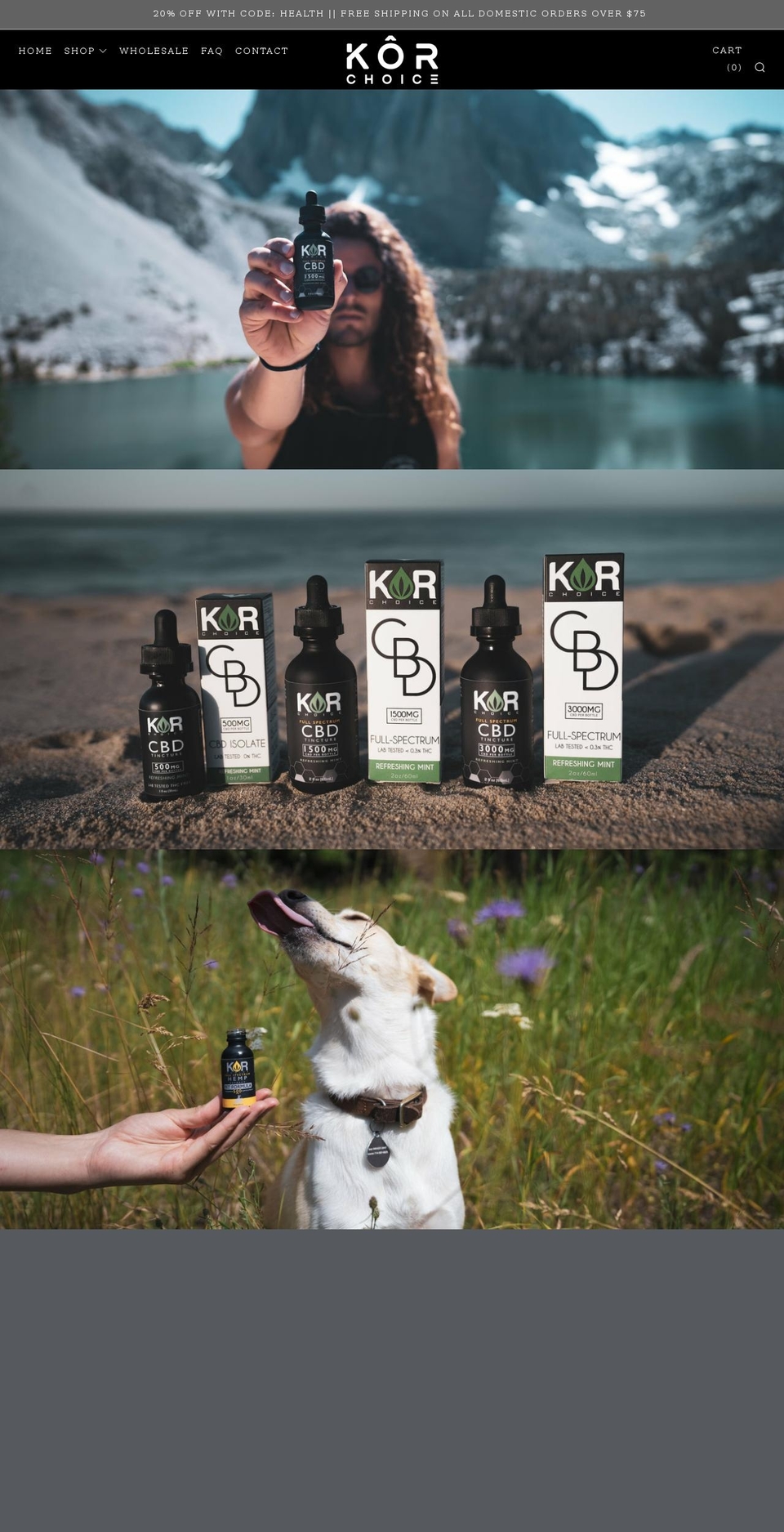 kor-choice.com shopify website screenshot