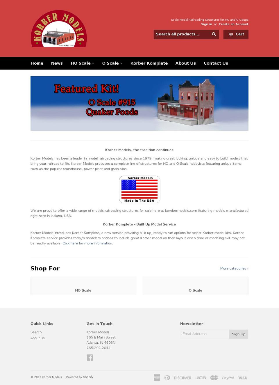 korbermodels.com shopify website screenshot