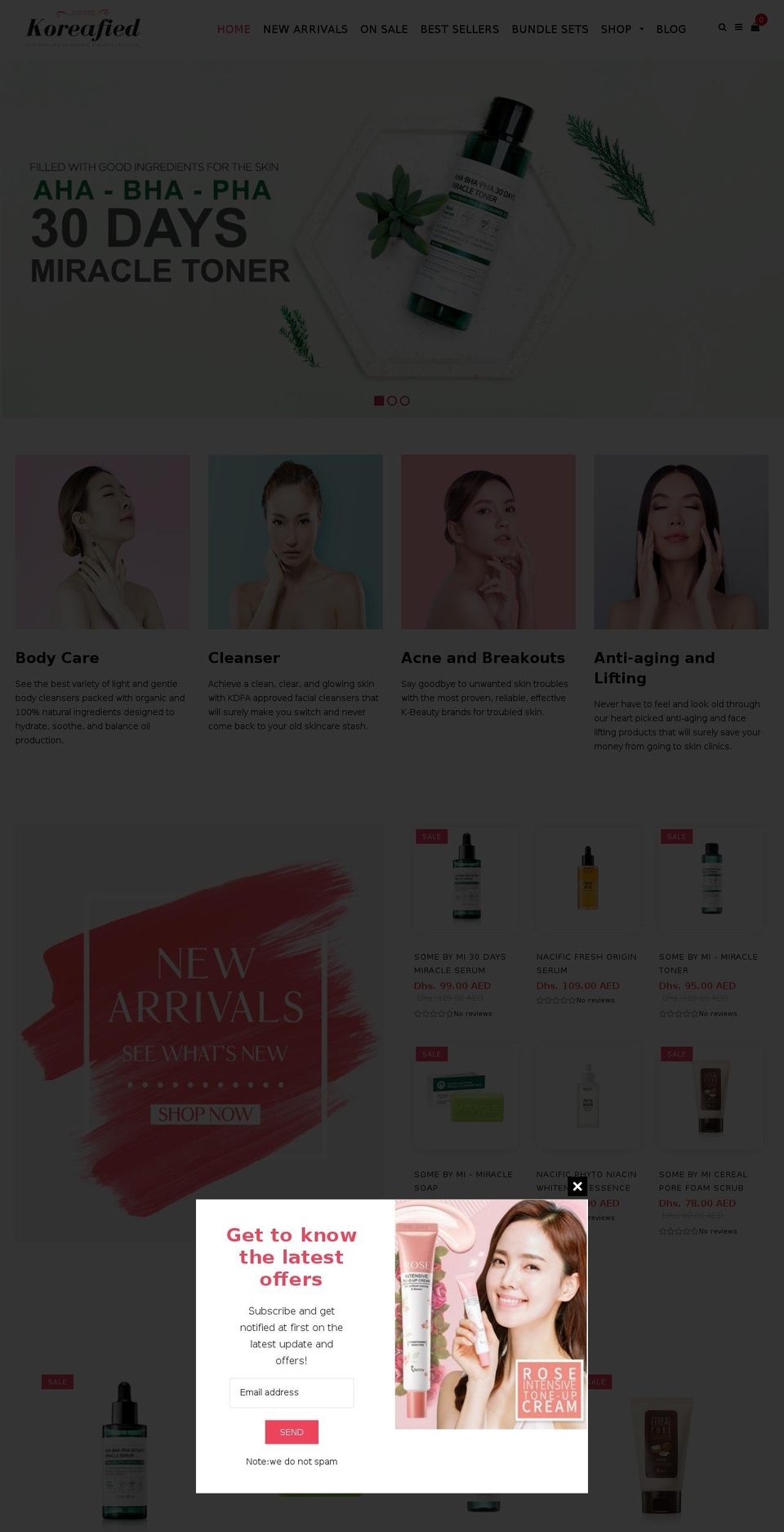 home-v1 Shopify theme site example koreafied.com