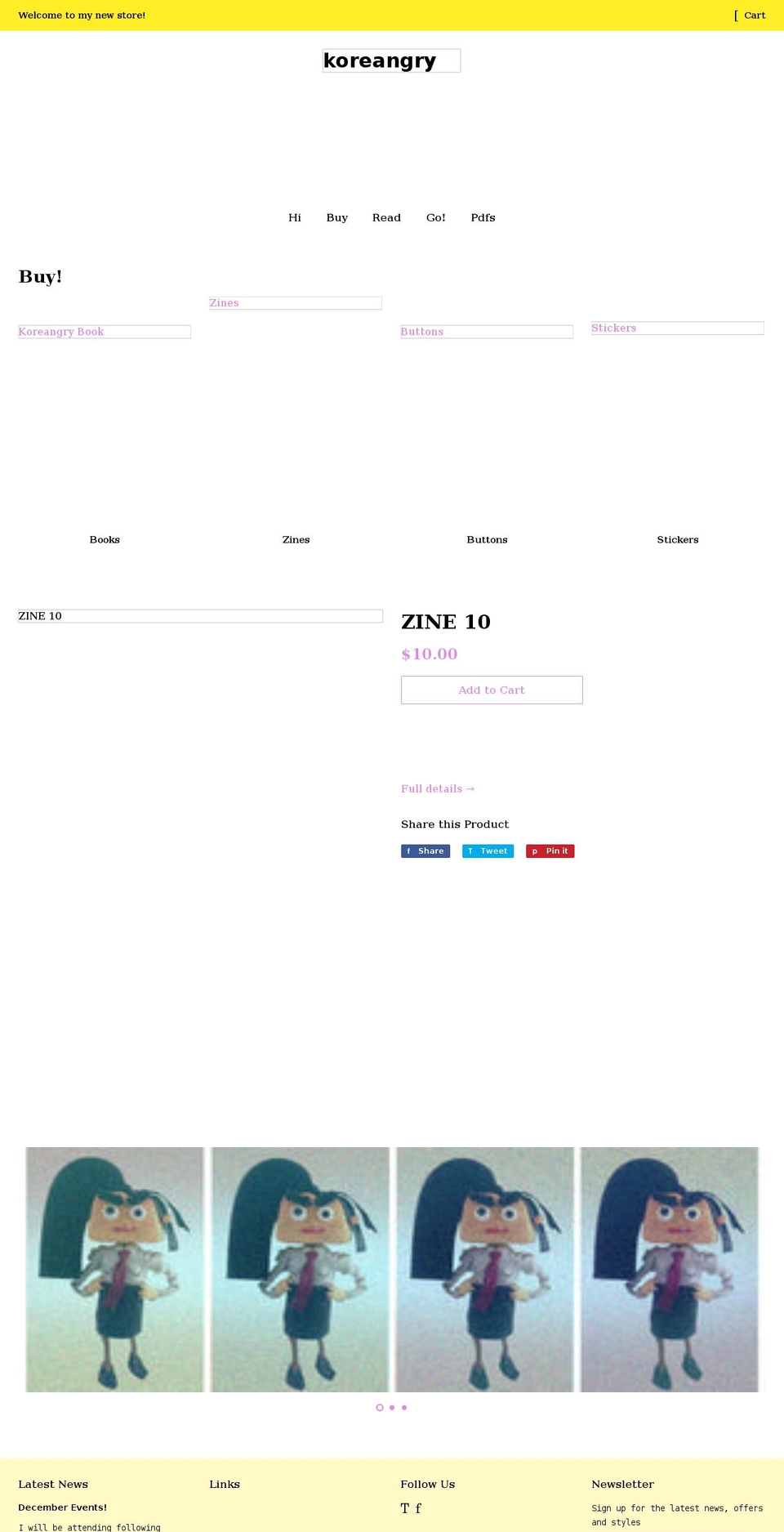 koreangry.com shopify website screenshot