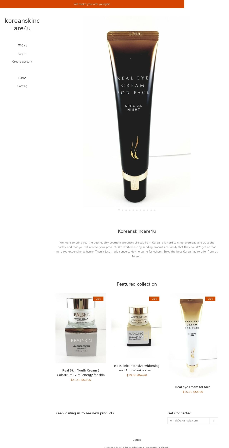 koreanskincare4u.com — Shopify storefront screenshot
