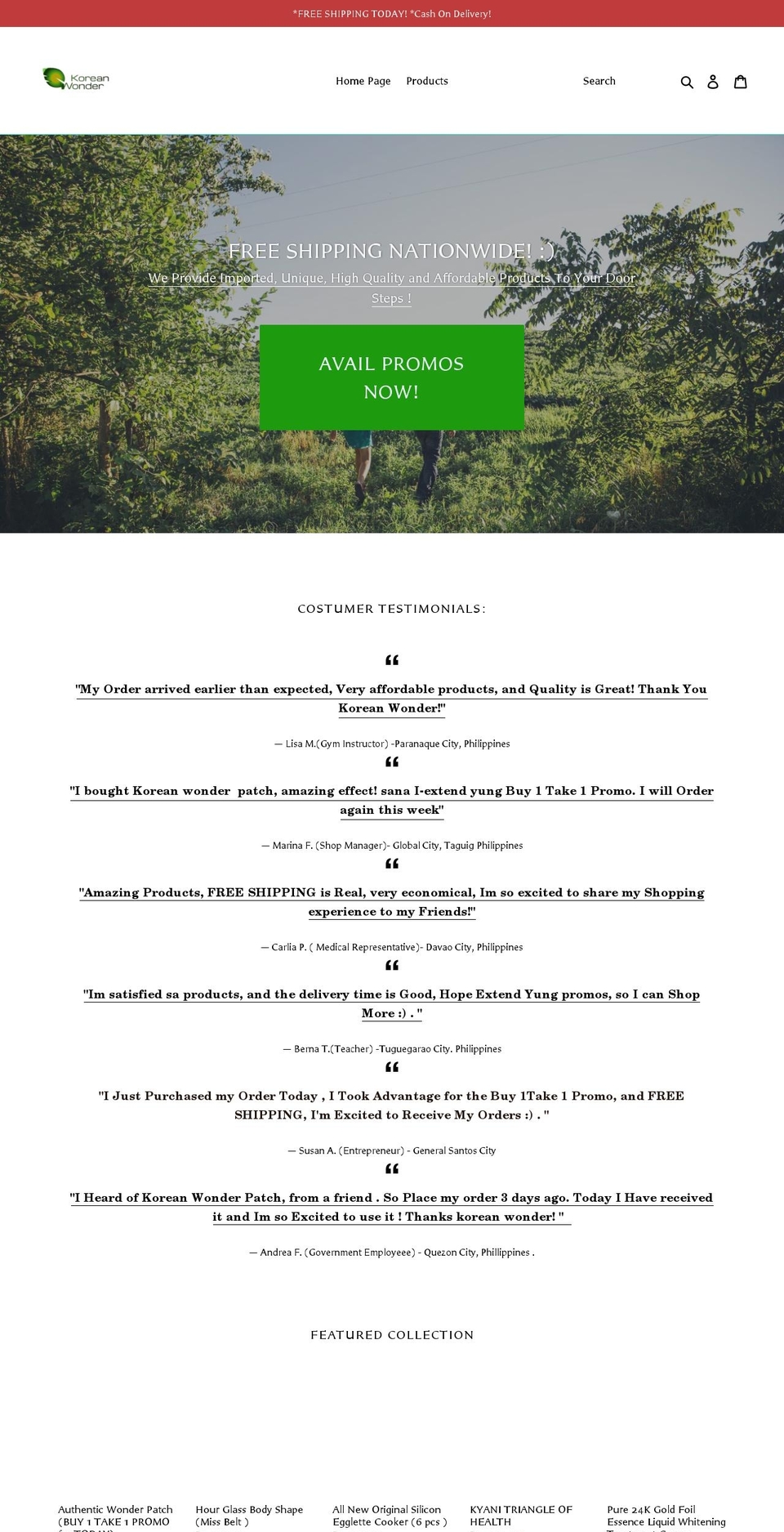 koreanwonder.com — Shopify storefront screenshot