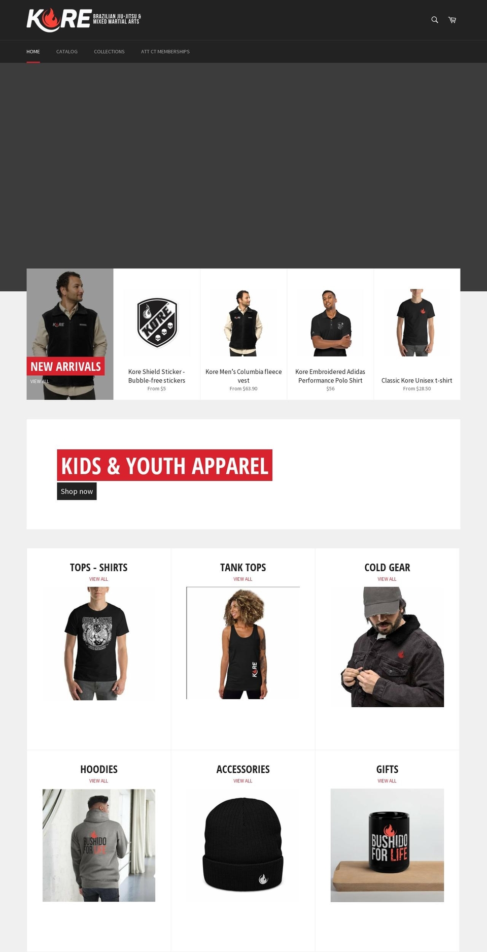 korebjjstore.com — Shopify storefront screenshot