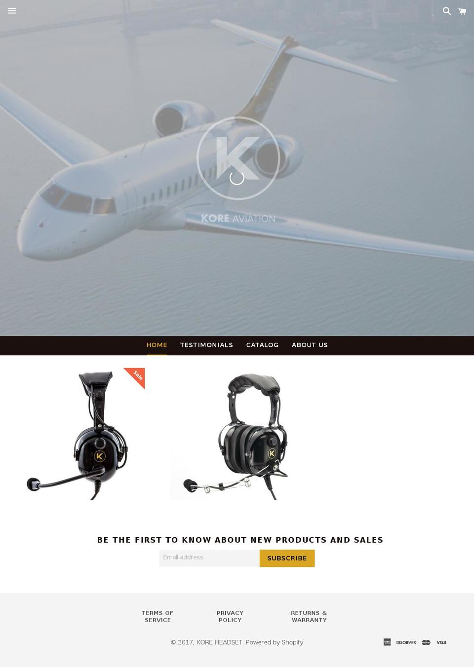 koreheadset.com shopify website screenshot