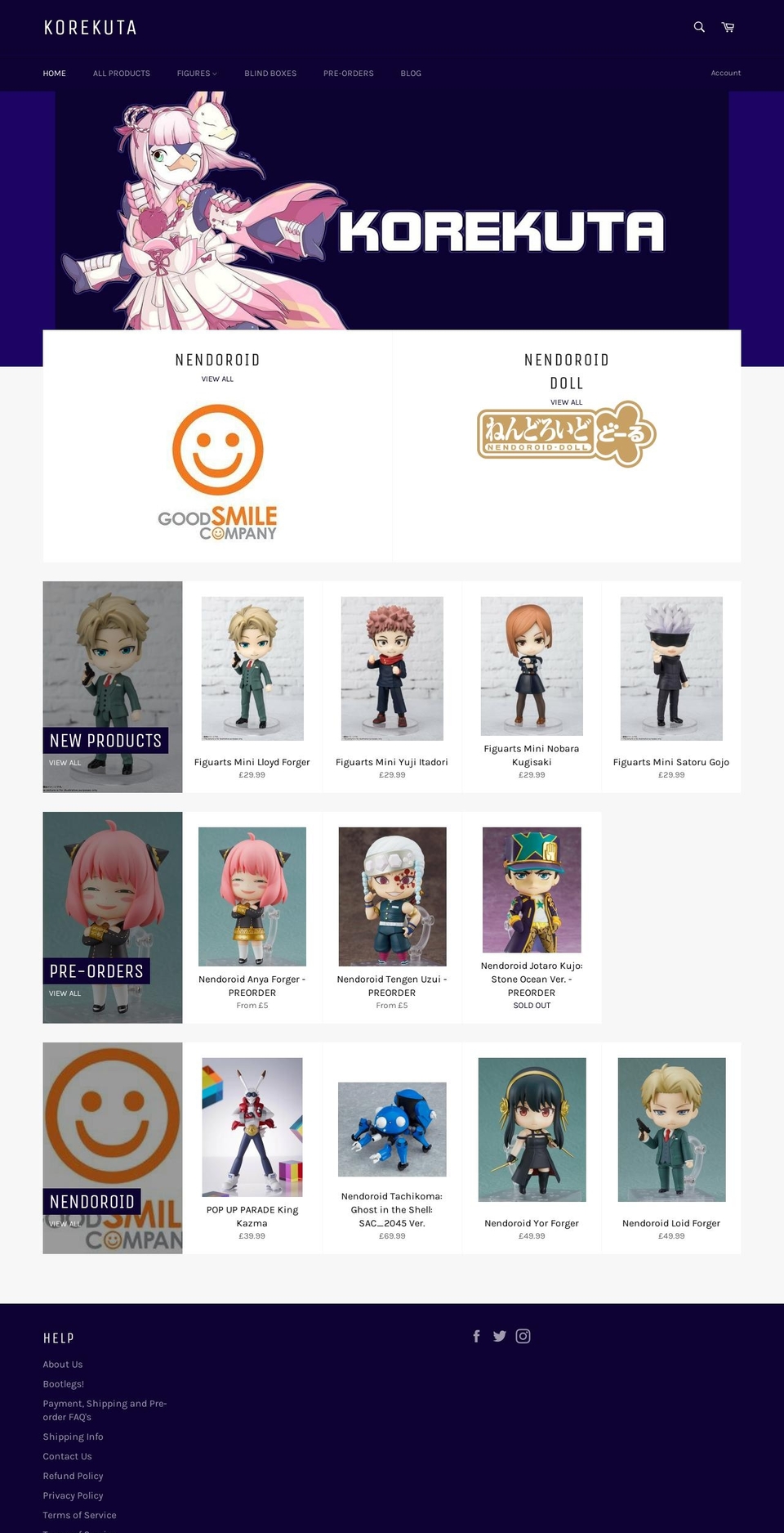 korekuta.co.uk shopify website screenshot