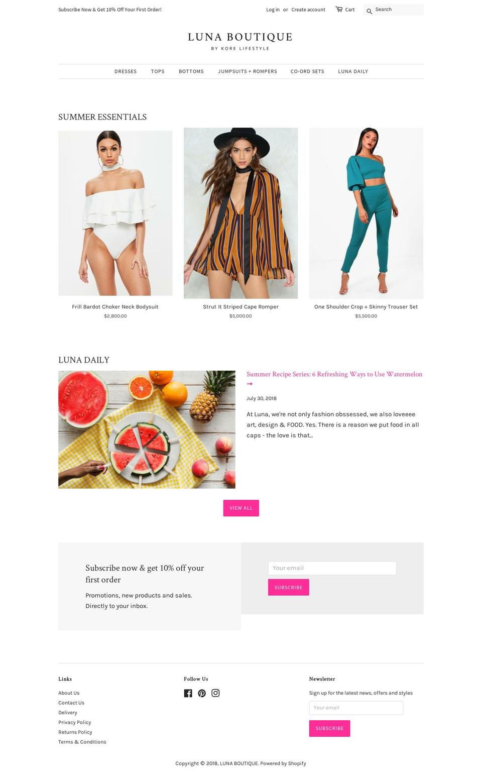 korelifestyle.com — Shopify storefront screenshot