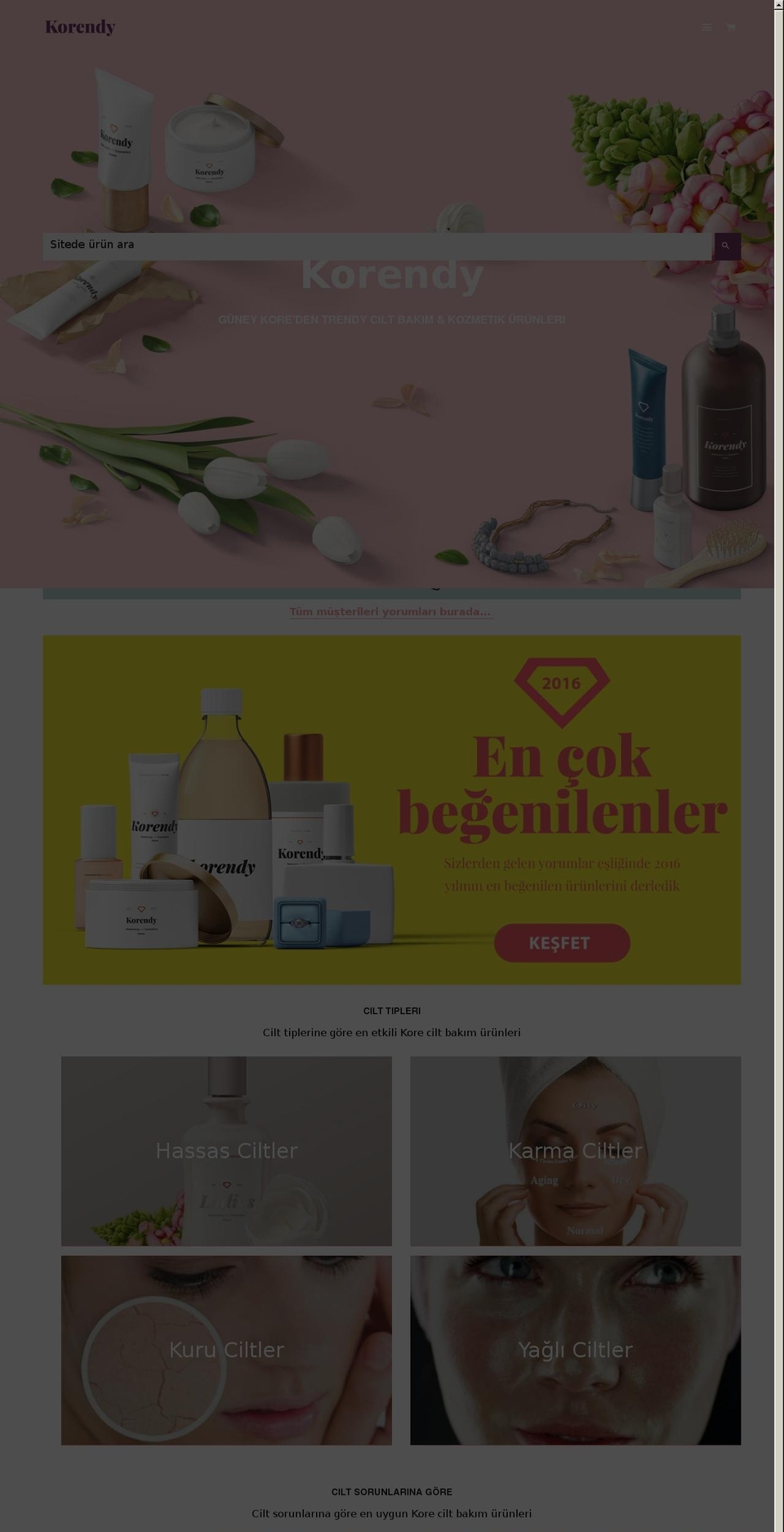 korendi.com shopify website screenshot