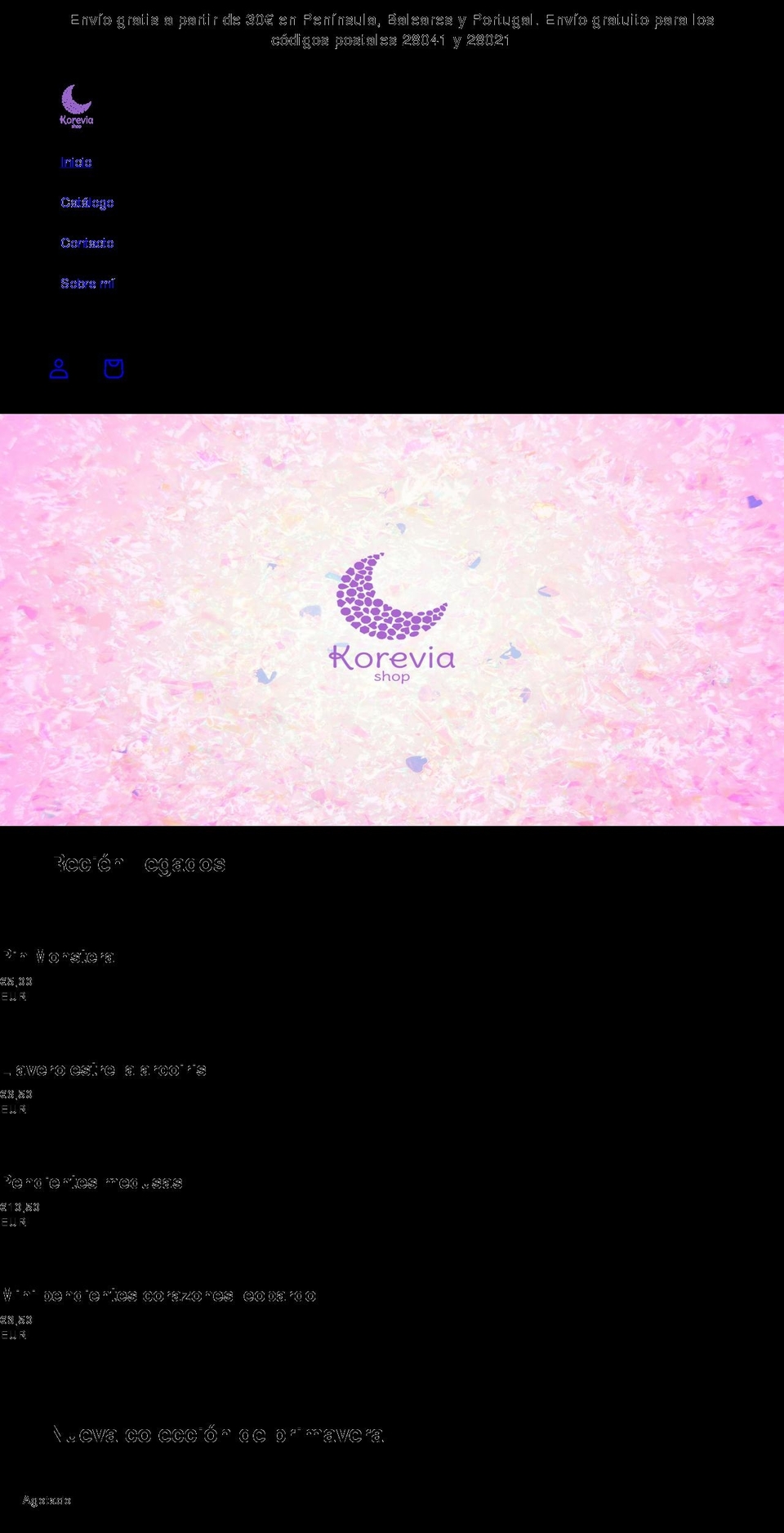 korevia.com shopify website screenshot