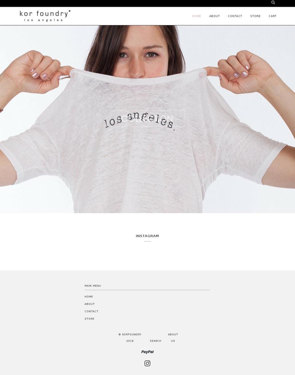 korfoundry.com — Shopify storefront screenshot