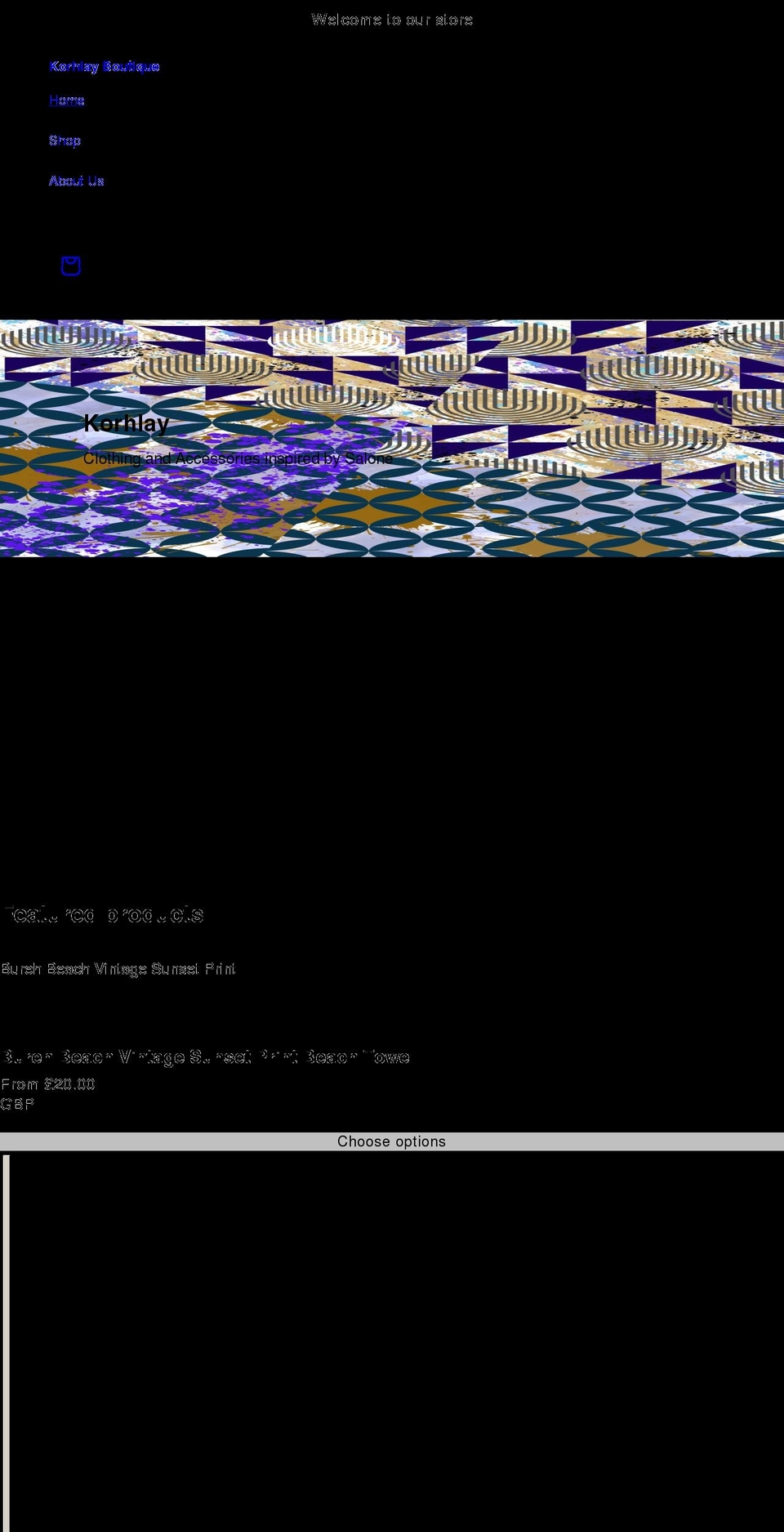 korhlay.com shopify website screenshot
