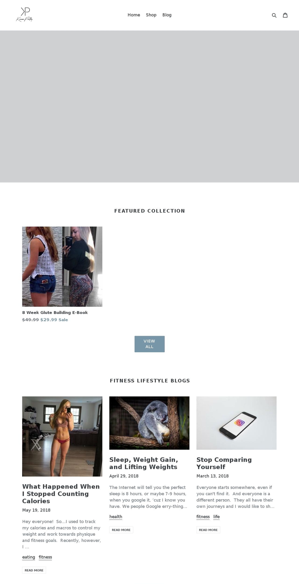 korinneportley.com — Shopify storefront screenshot
