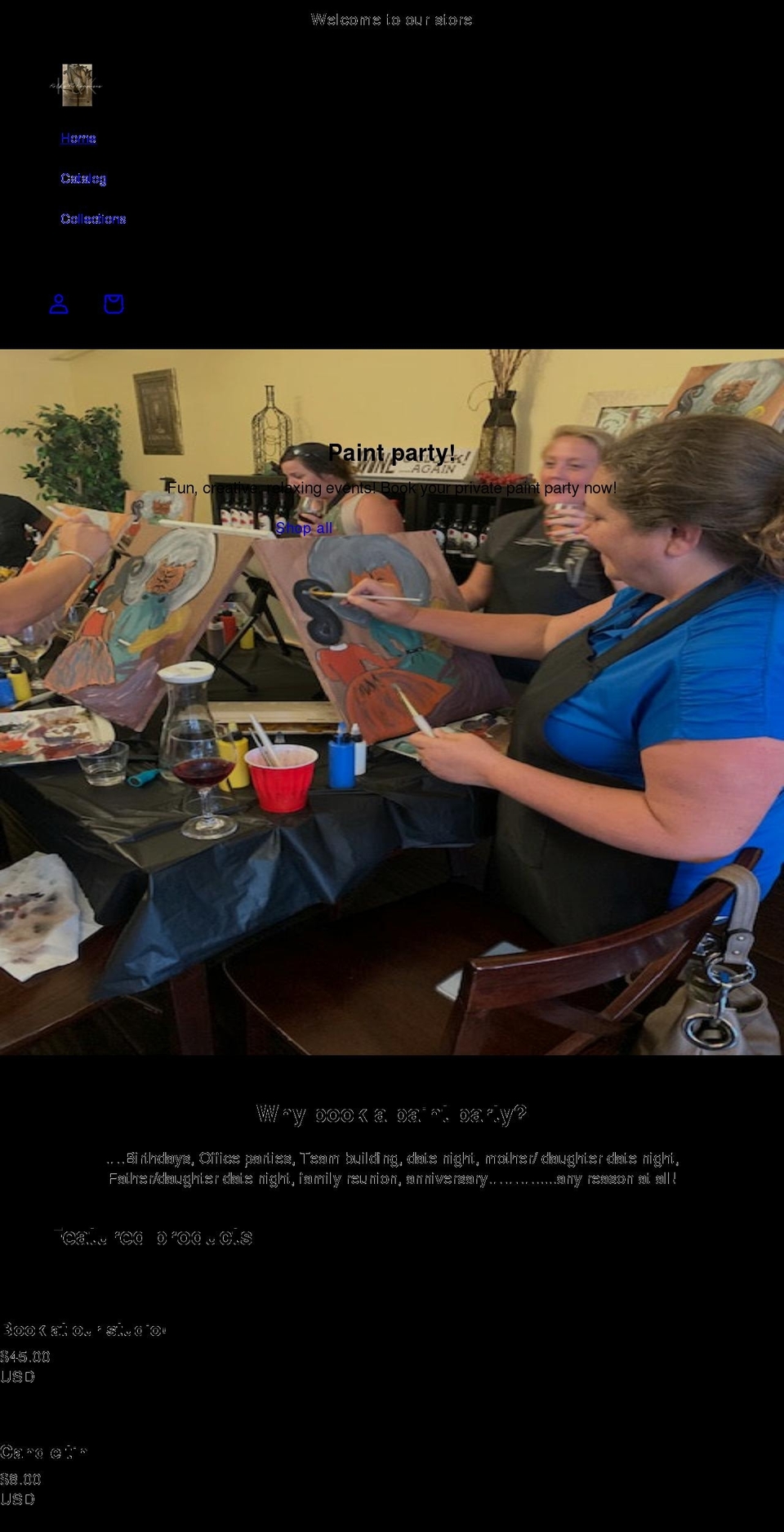 korksnkanvases.com shopify website screenshot