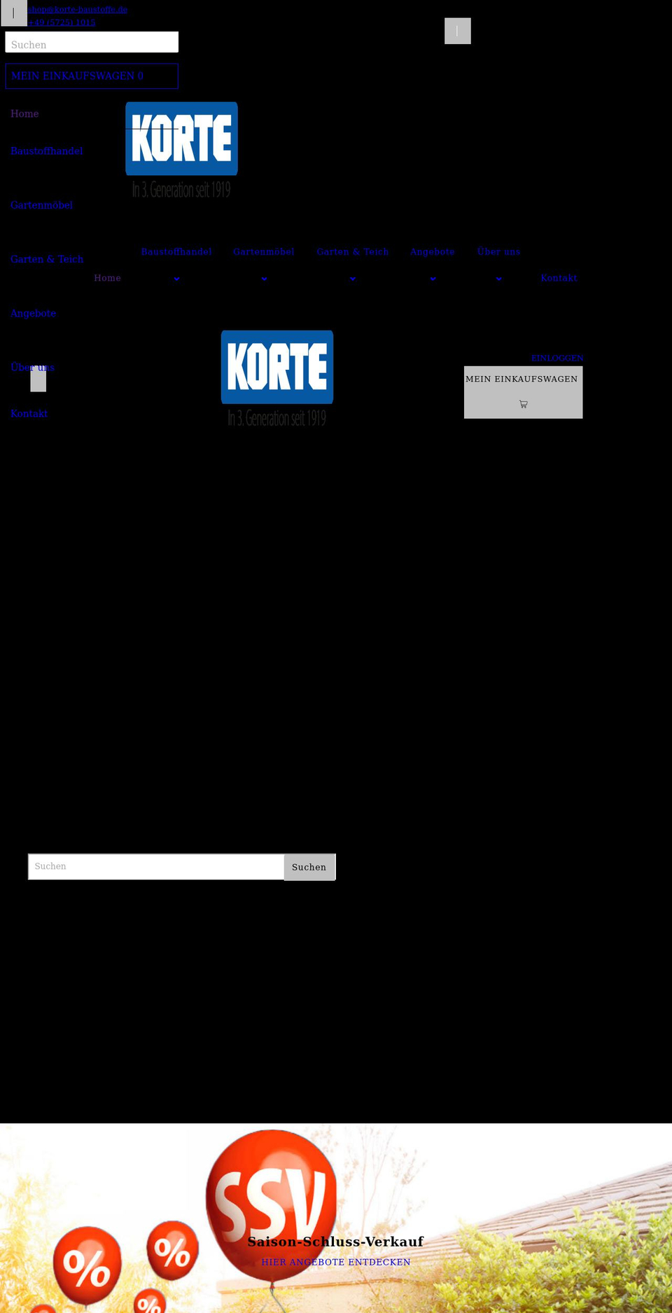 korte-baustoffe.de shopify website screenshot