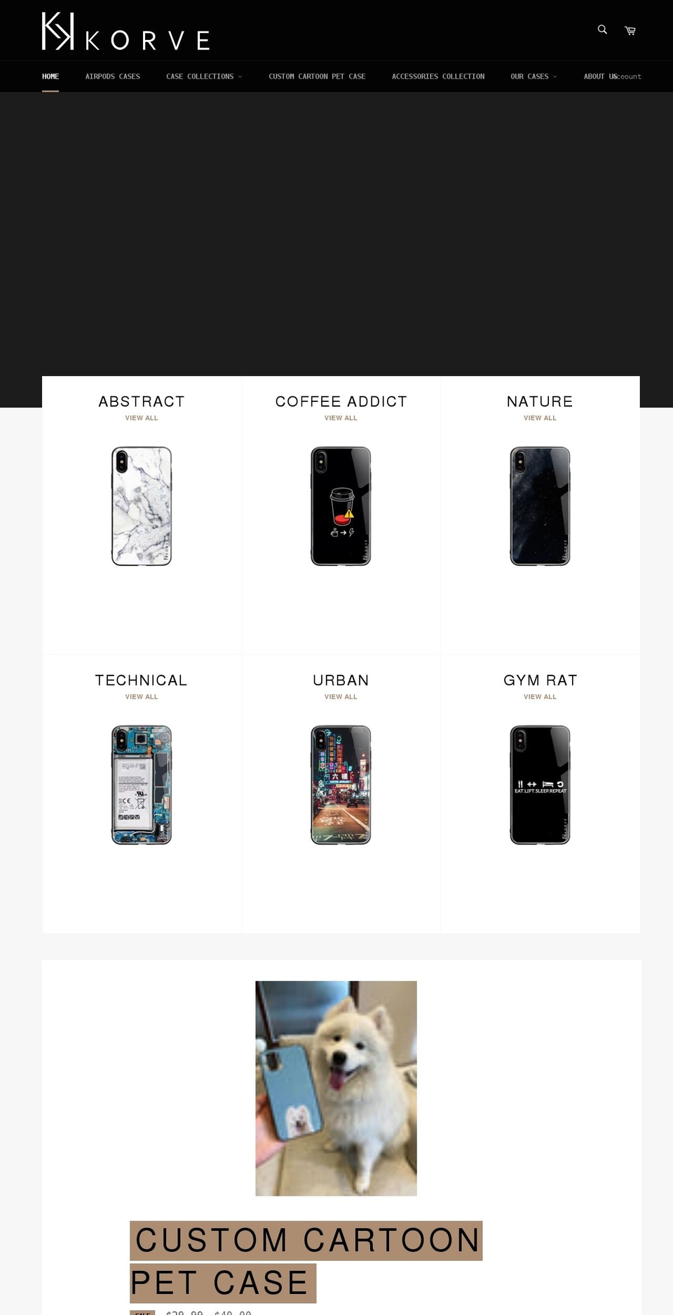 korvemobile.com shopify website screenshot