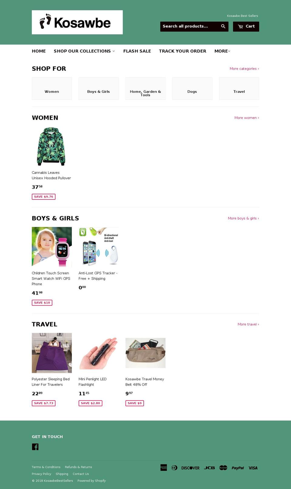kosawbebestsellers.com shopify website screenshot