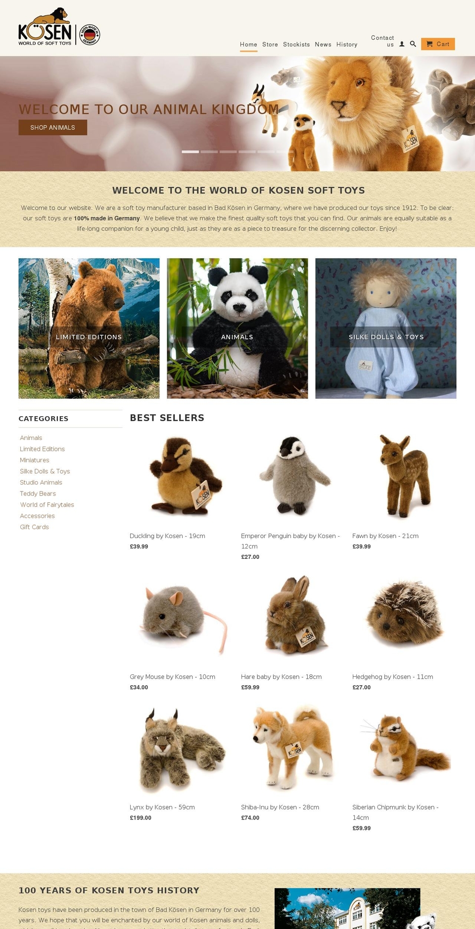 kosentoys.com shopify website screenshot