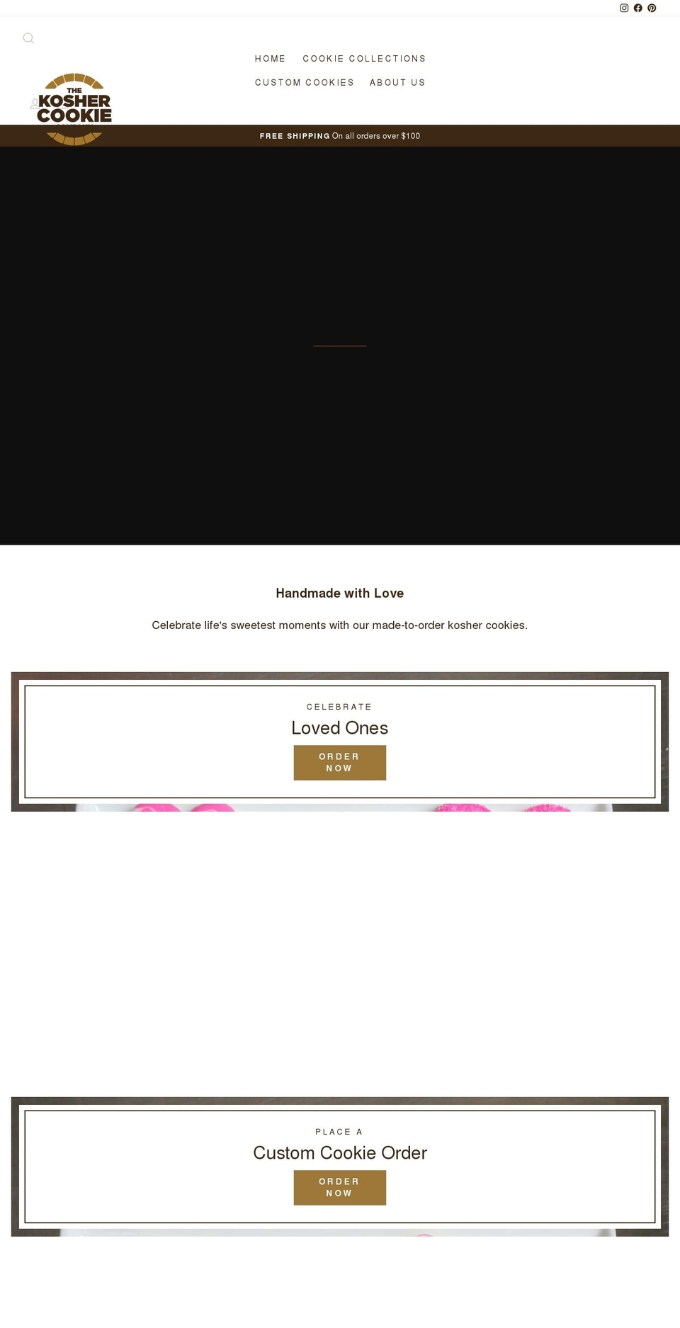 koshercookiecompany.com shopify website screenshot