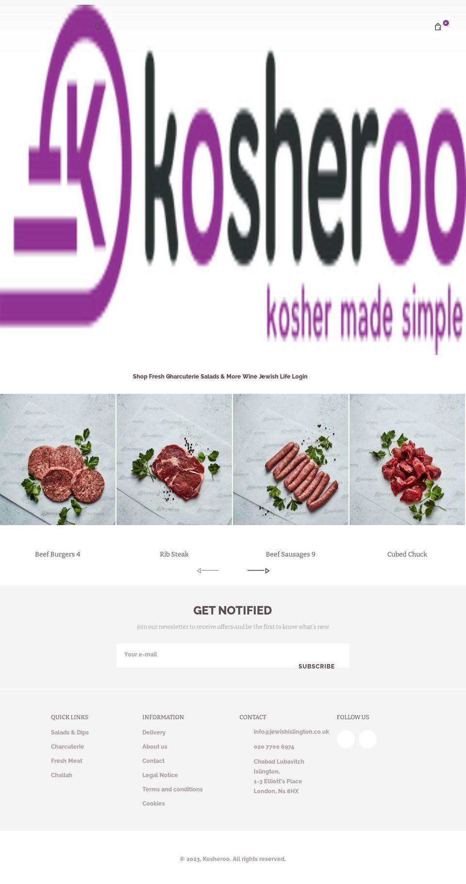 Foodly-shopify-theme-v--- Shopify theme site example kosheroo.com