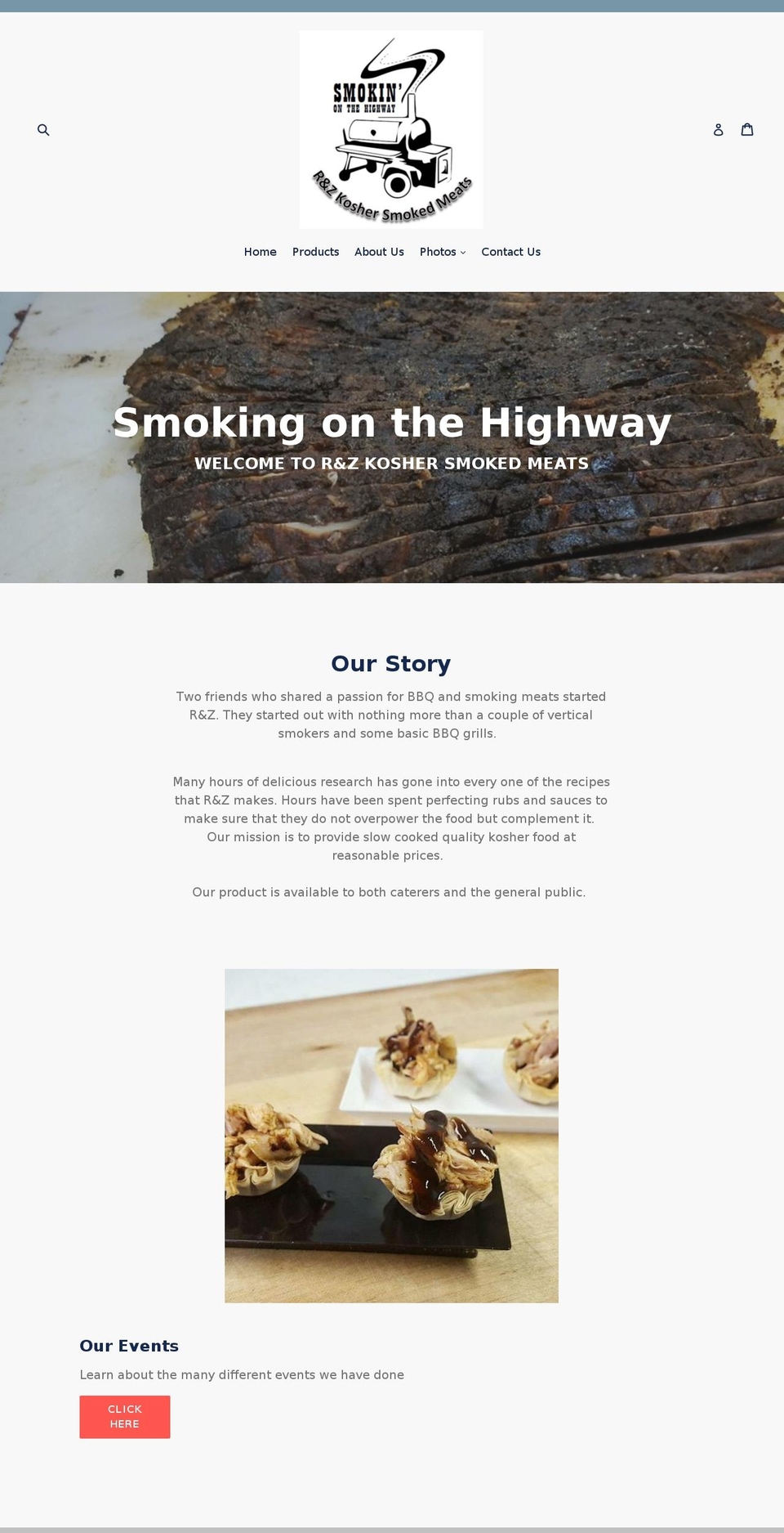 koshersmokedmeats.com — Shopify storefront screenshot