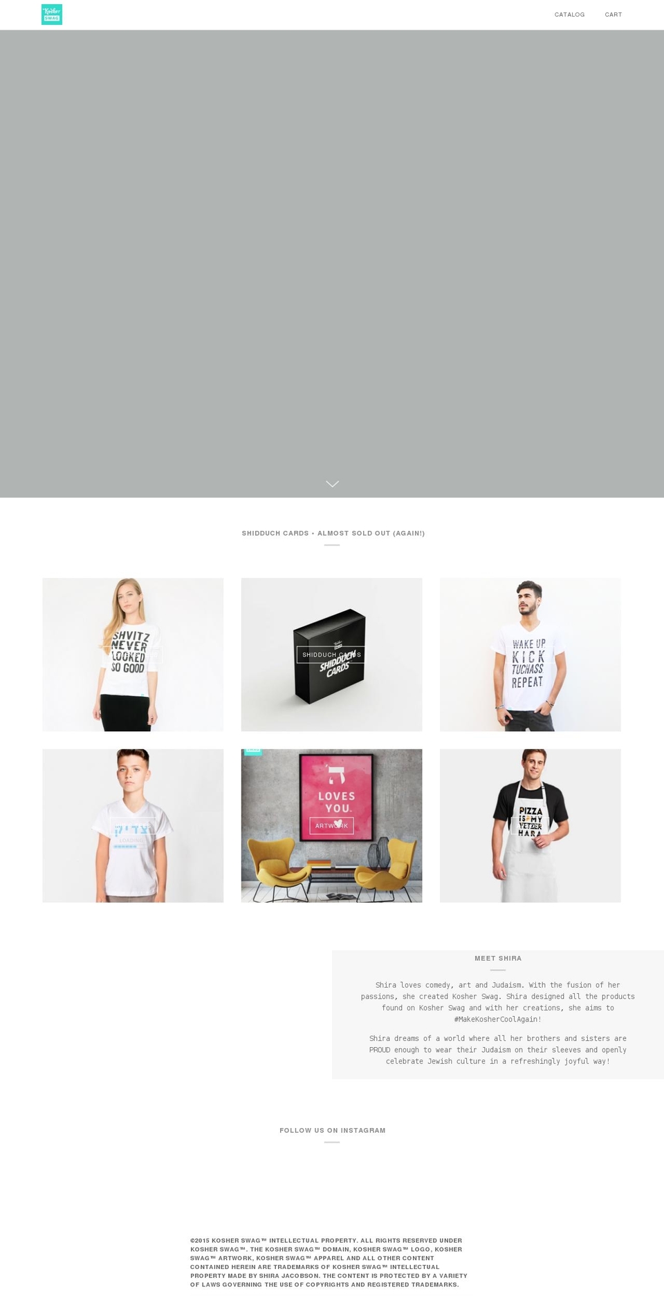 kosherswag.com shopify website screenshot