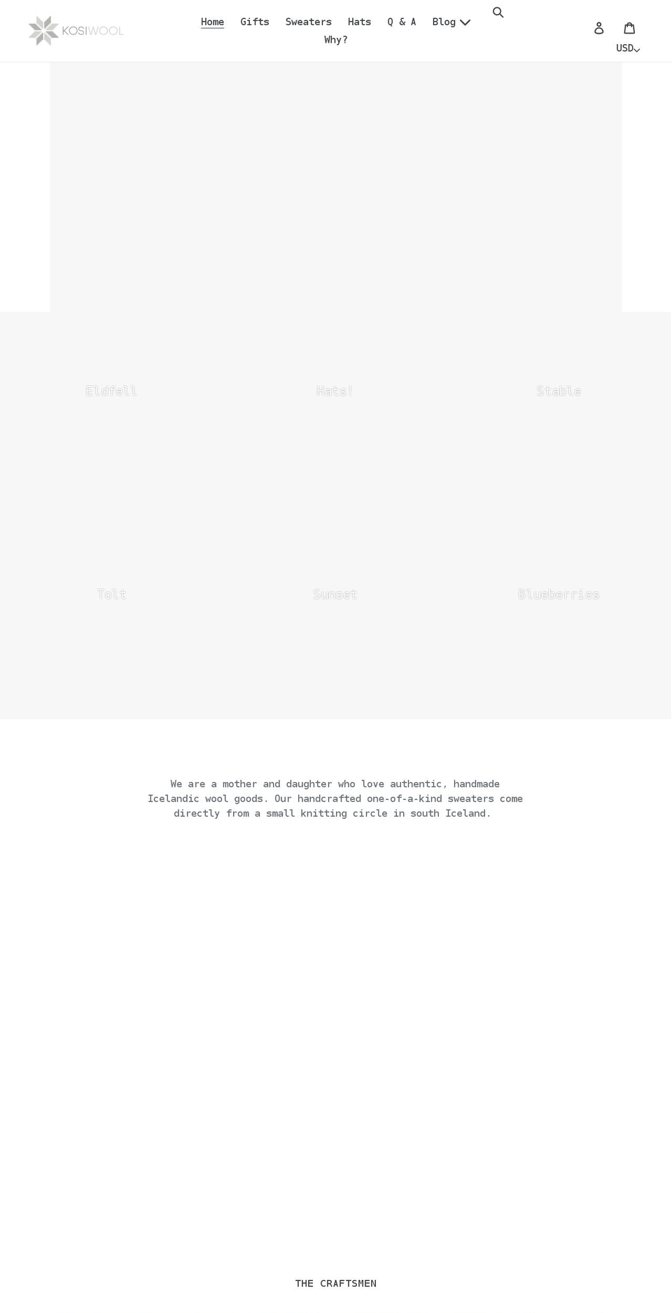 kosiwool.com shopify website screenshot