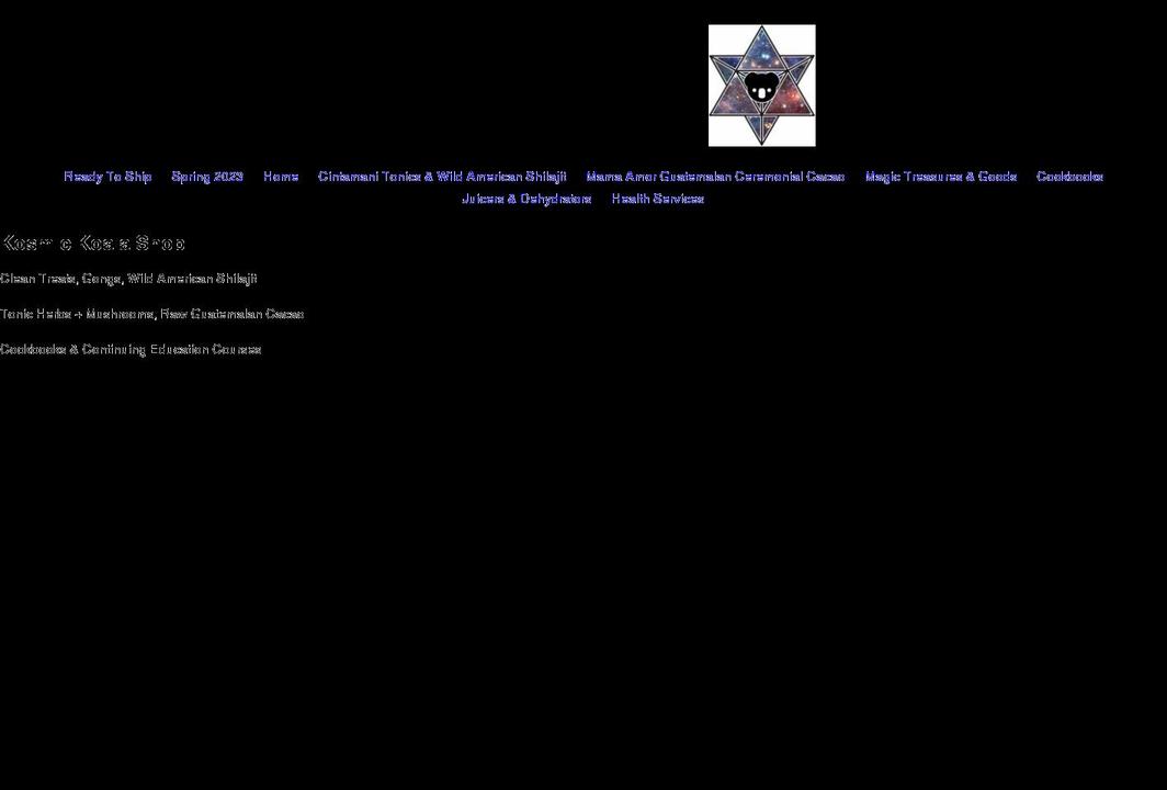 kosmickoala.net shopify website screenshot