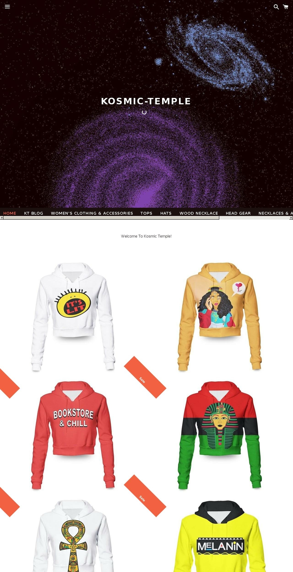 kosmictemple.com — Shopify storefront screenshot