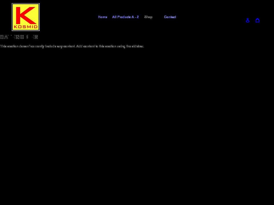 kosmid.com shopify website screenshot