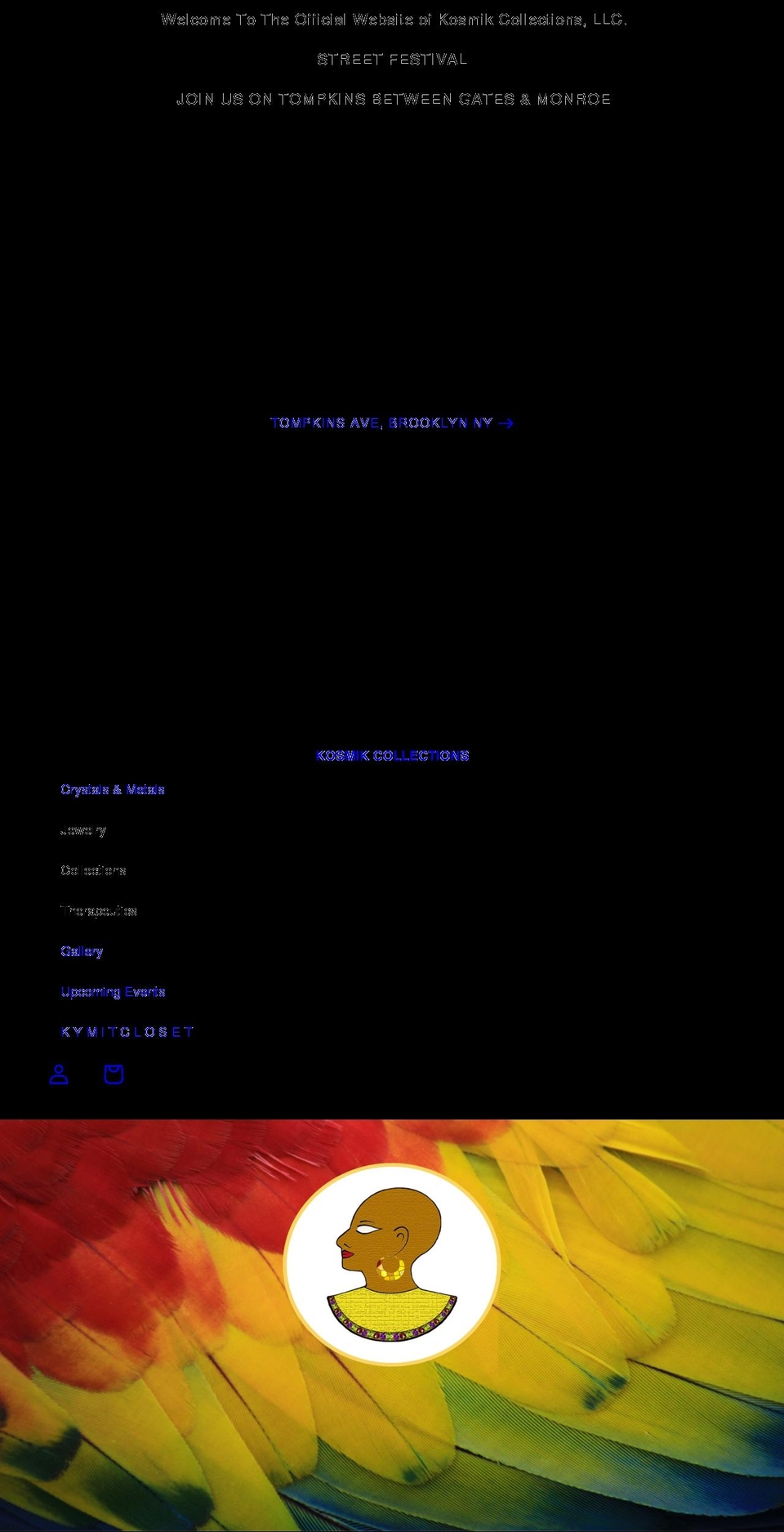 kosmikcollections.com shopify website screenshot