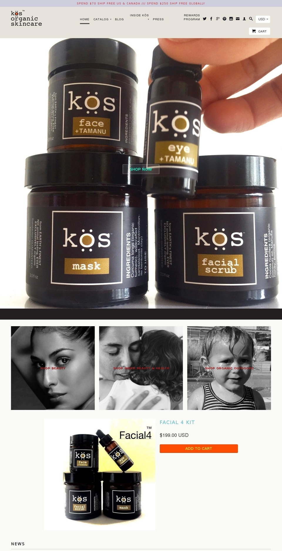 kosmorganik.com shopify website screenshot