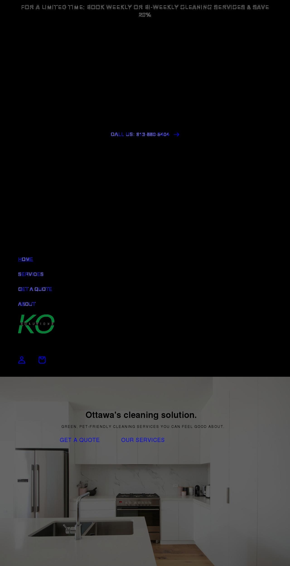 kosolutions.ca shopify website screenshot