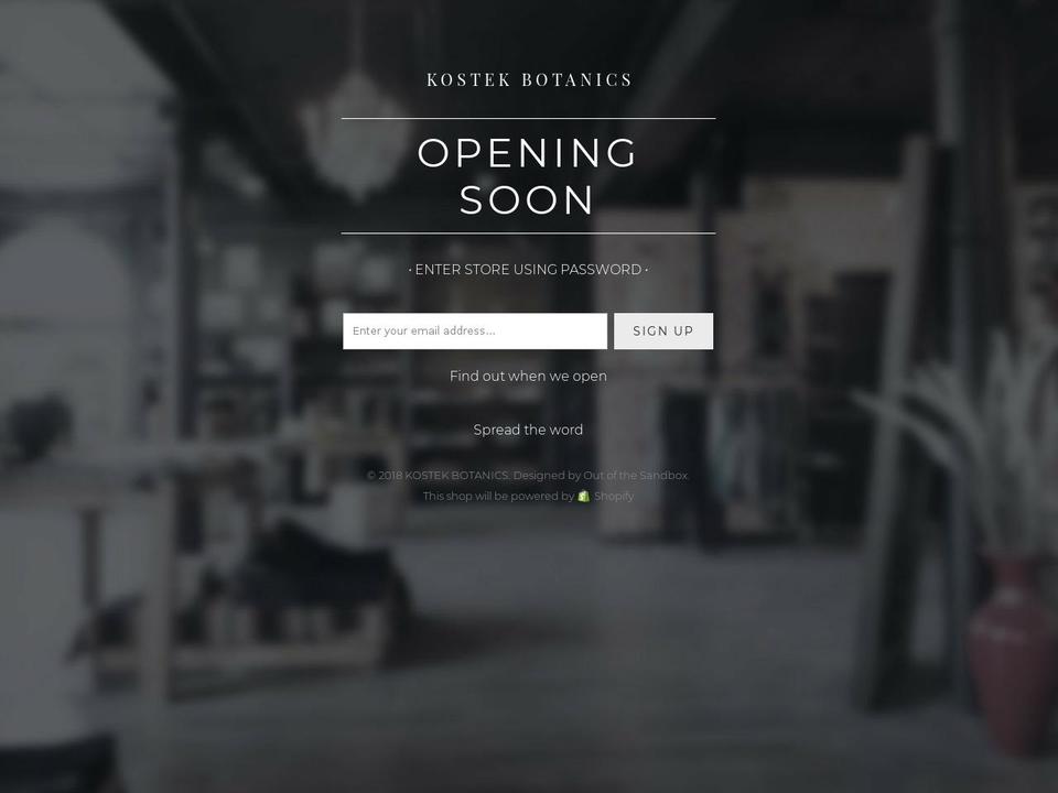 Turbo-florence Shopify theme site example kostekbotanics.com