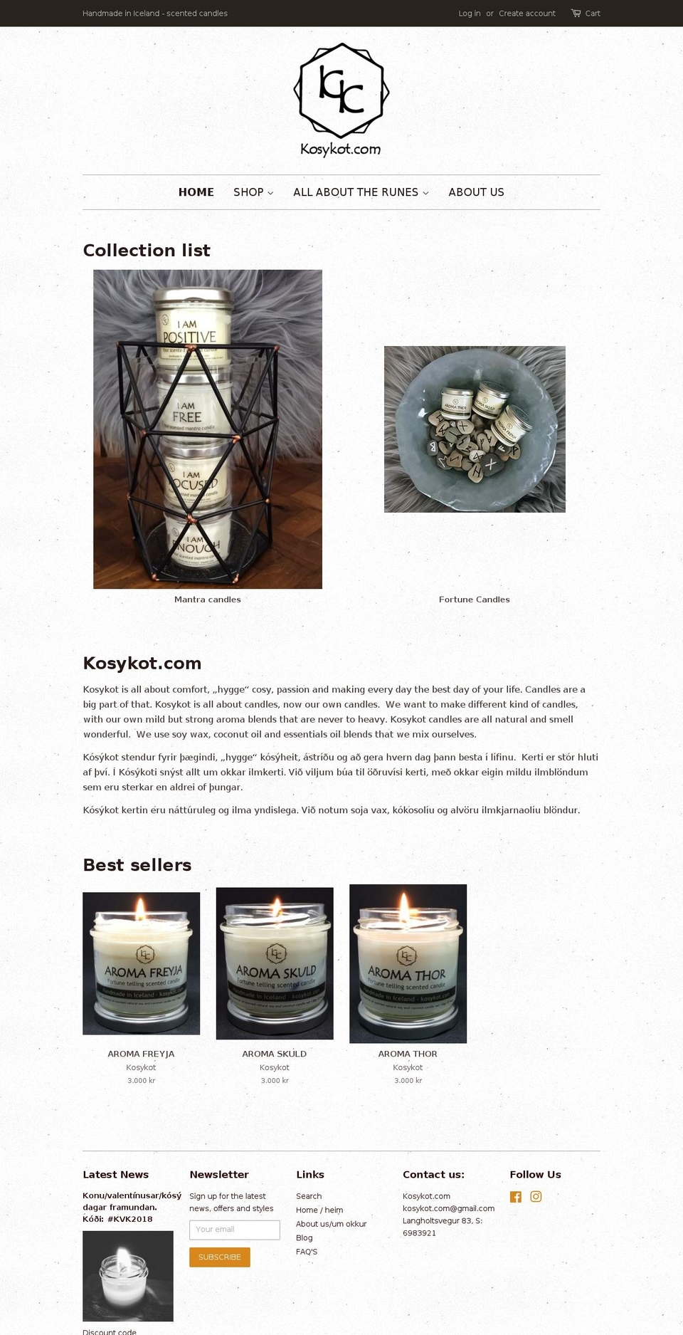 kosykot.com — Shopify storefront screenshot