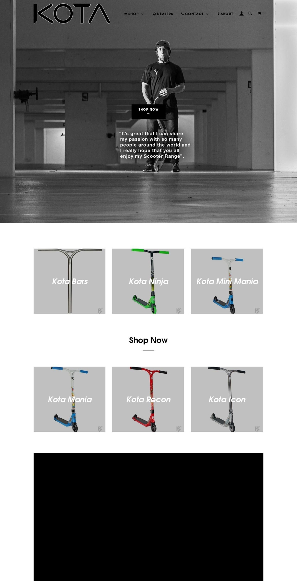 kota-scooters.myshopify.com shopify website screenshot