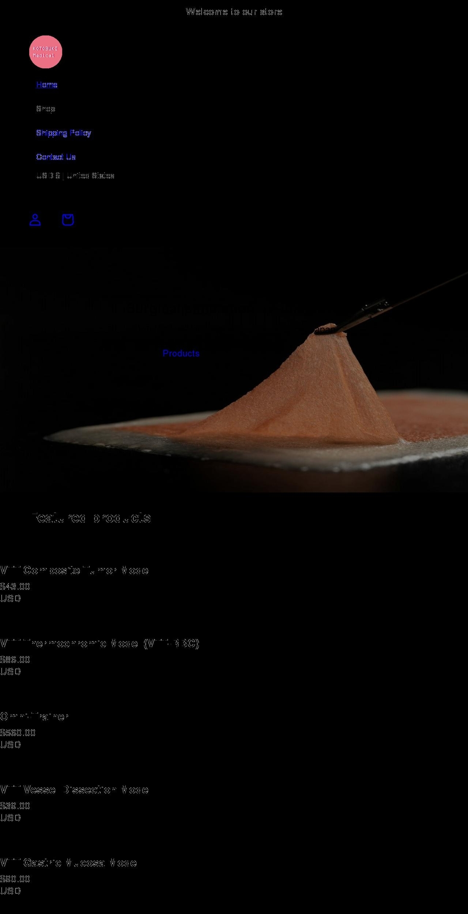 kotobuki-medical.myshopify.com shopify website screenshot