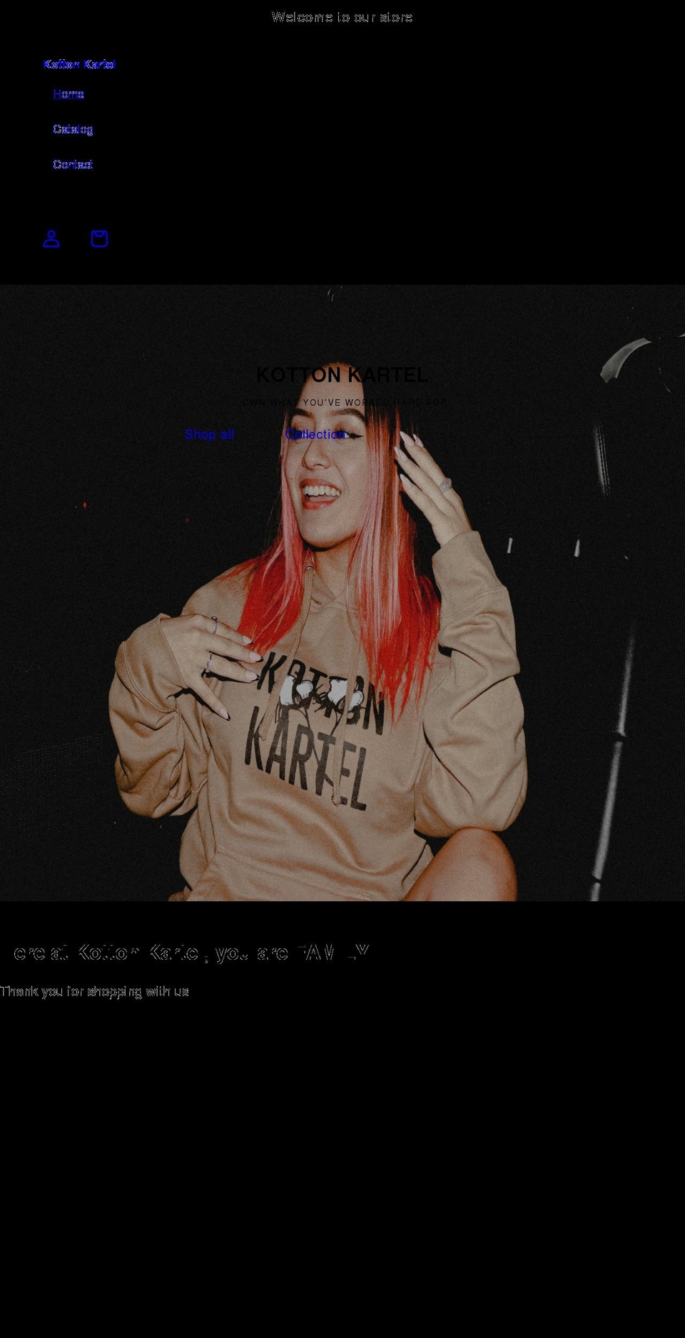 kottonkartelclothing.com shopify website screenshot
