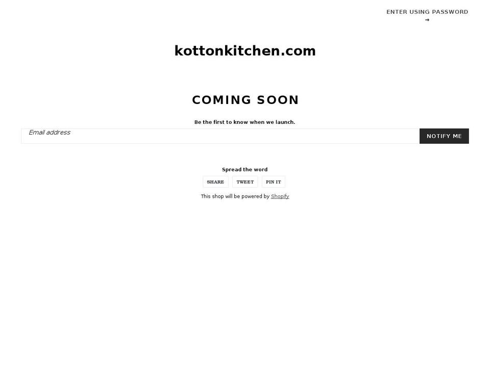 kottonkitchen.com — Shopify storefront screenshot