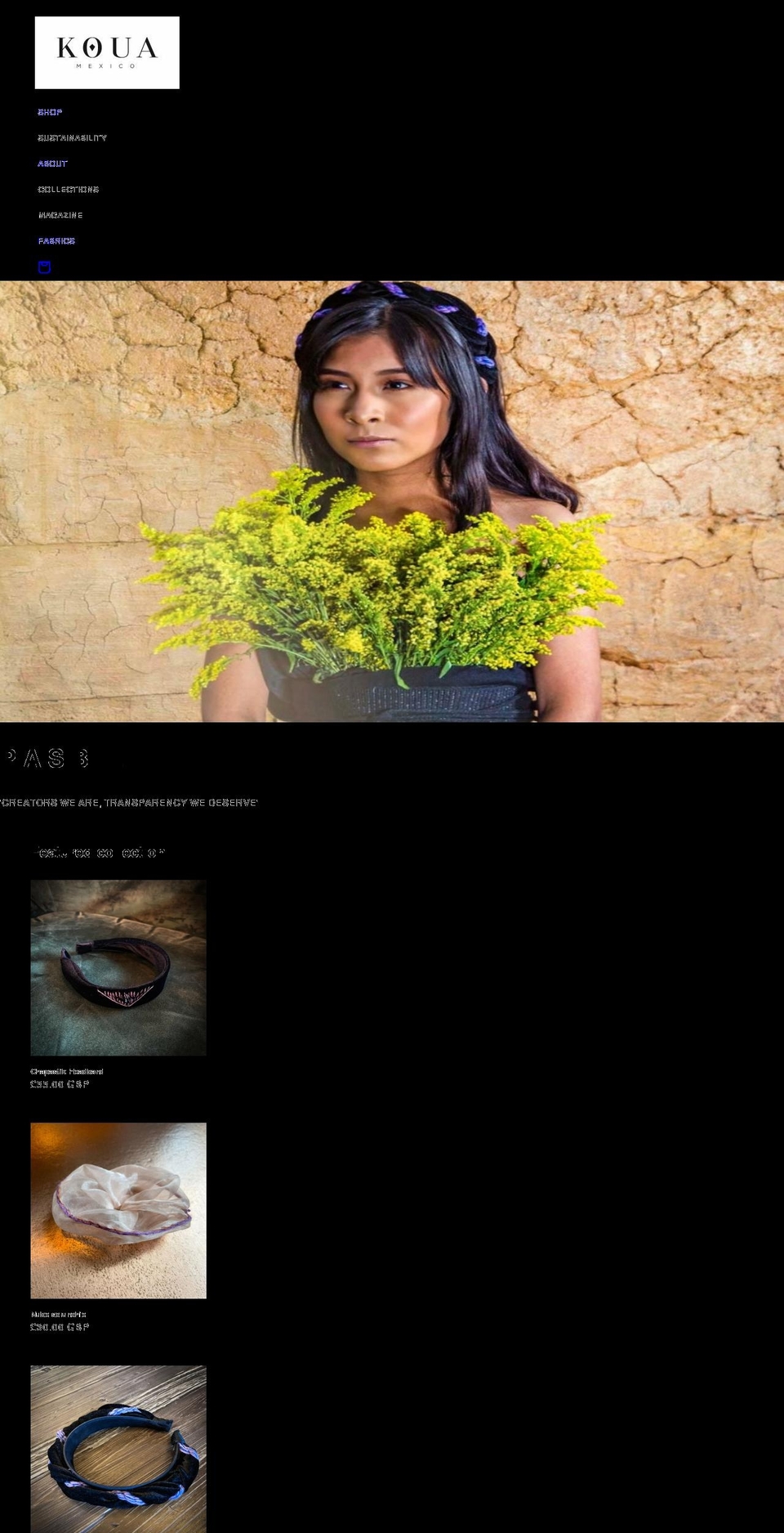 koua-mexico.com shopify website screenshot