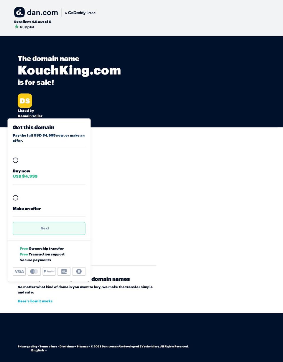 kouchking.com — Shopify storefront screenshot