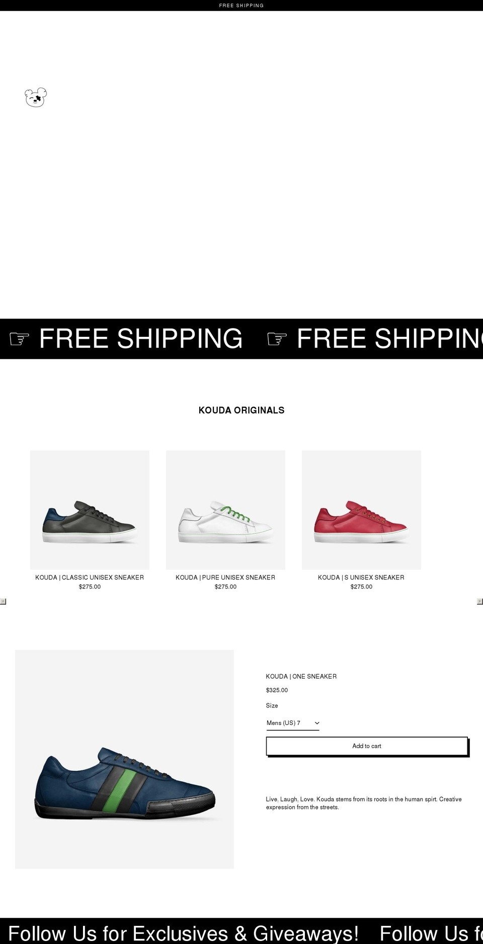 kouda.us shopify website screenshot