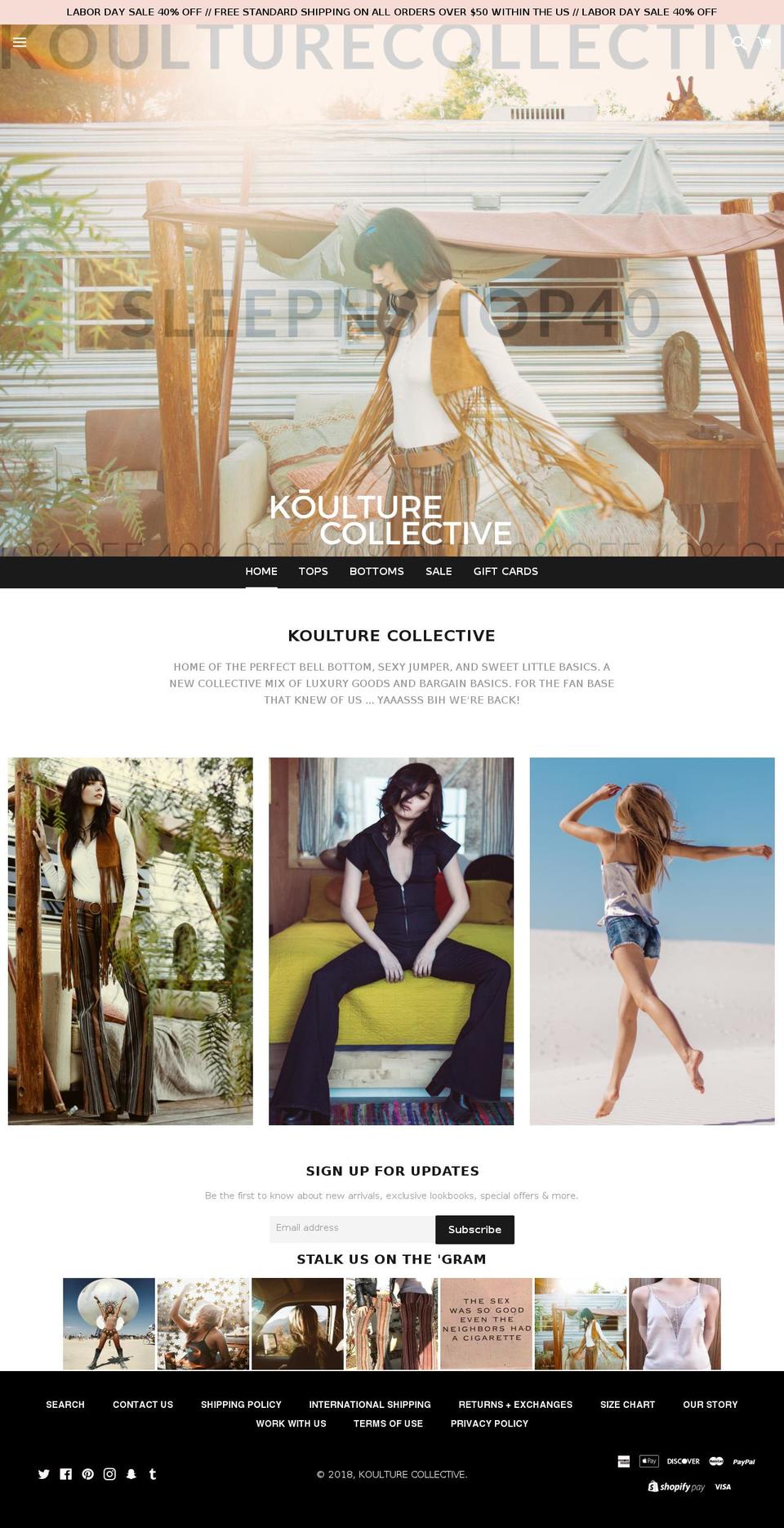 koulturecollective.com — Shopify storefront screenshot