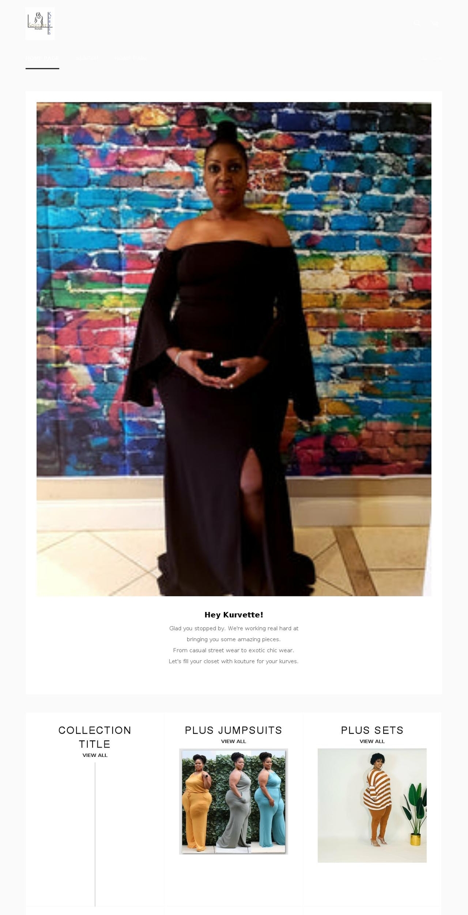 kouture4kurves.com shopify website screenshot
