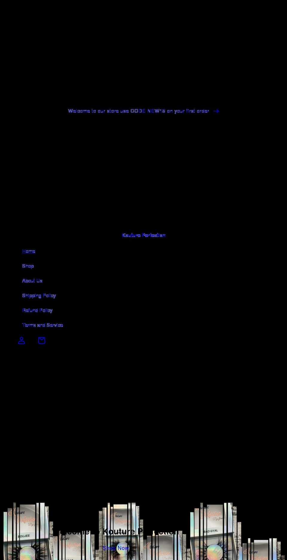 koutureperfection.com shopify website screenshot