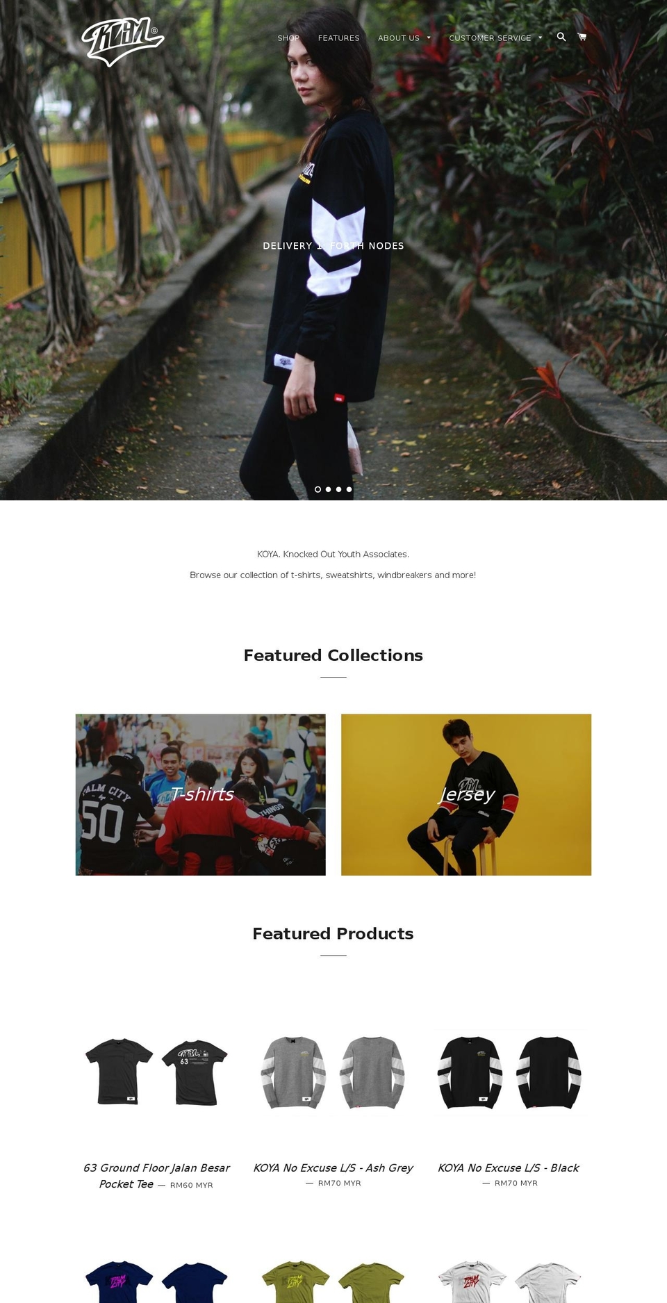 koyaclothing.com shopify website screenshot