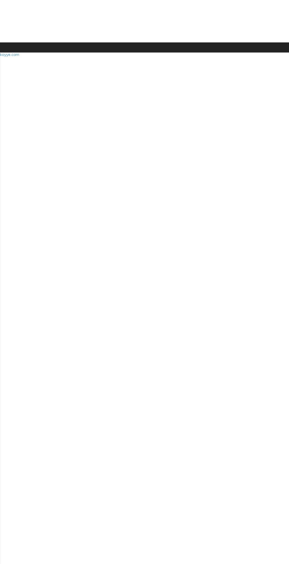 koyye.com shopify website screenshot