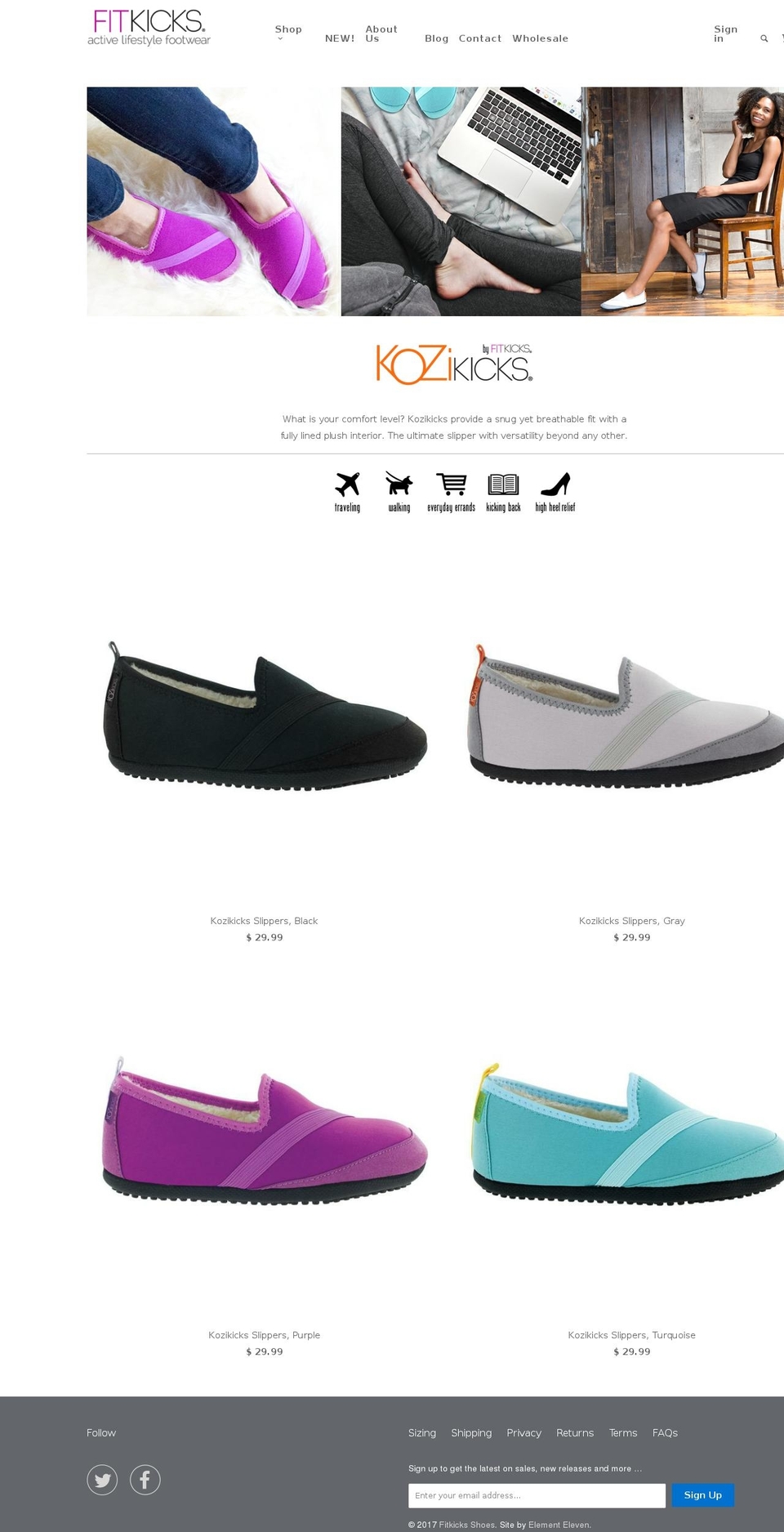 kozykicks.com shopify website screenshot