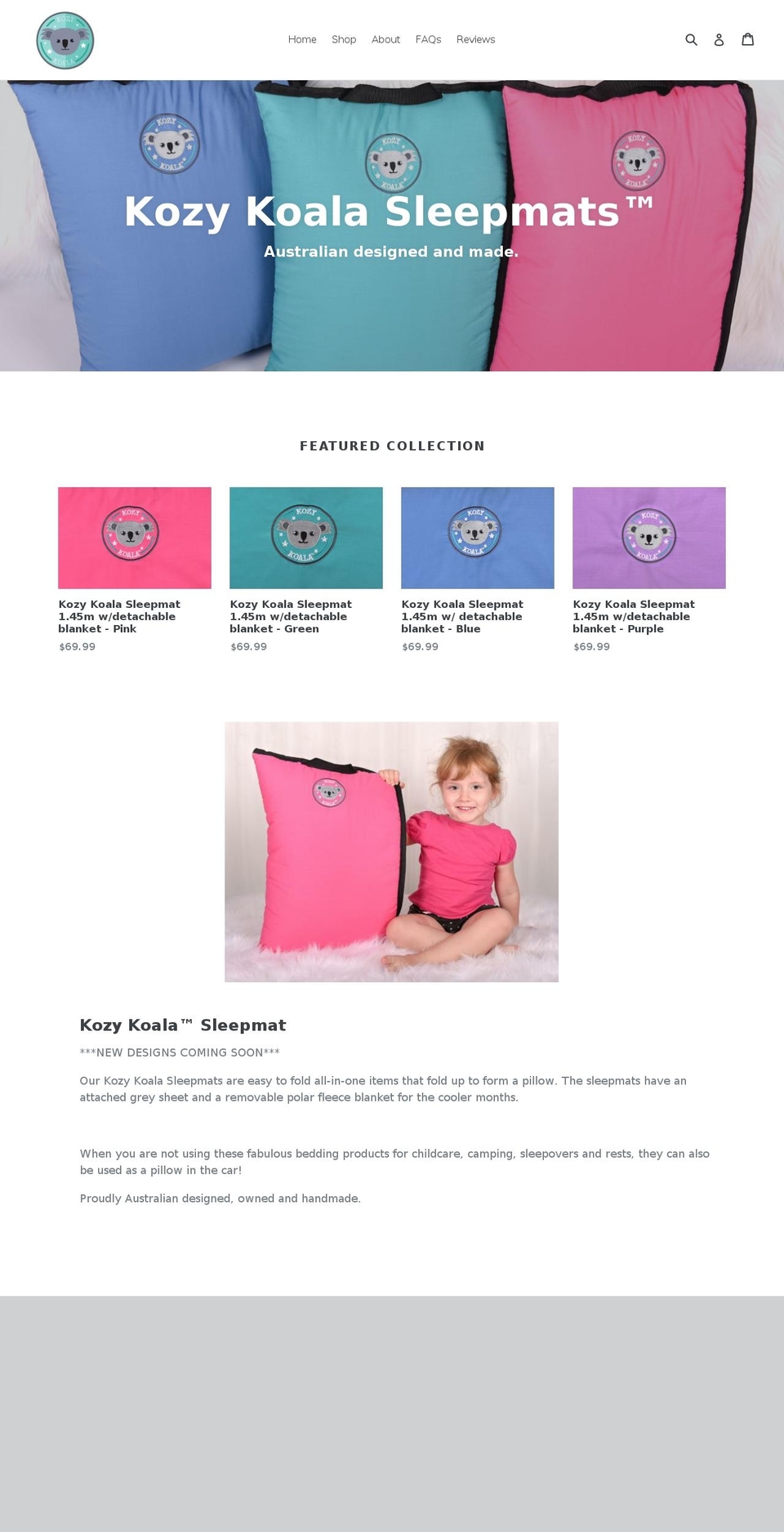kozykoala.com.au shopify website screenshot