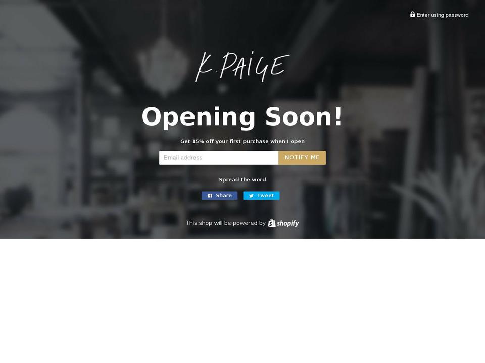 kpaigeart.com — Shopify storefront screenshot