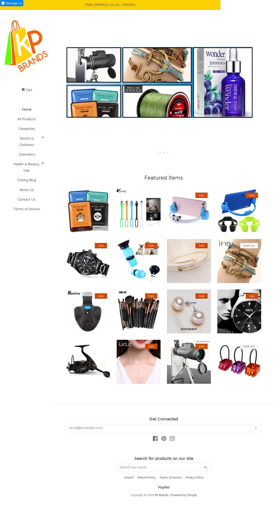 kpbrands.com — Shopify storefront screenshot